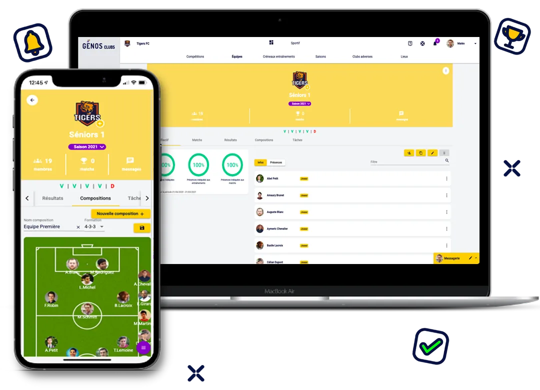 Équipes sur téléphone et PC