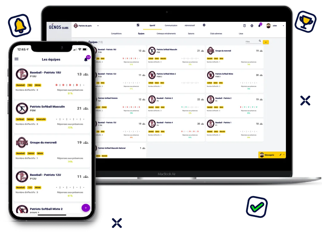 Équipes sur téléphone et PC